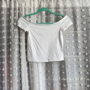 White off the shoulder top